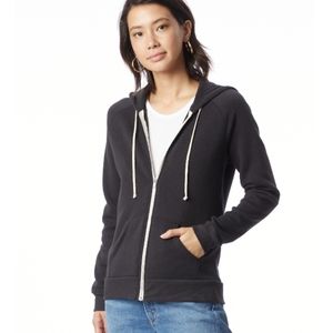 Alternative Earth Organic Gray Zip Up Hoodie Sz M